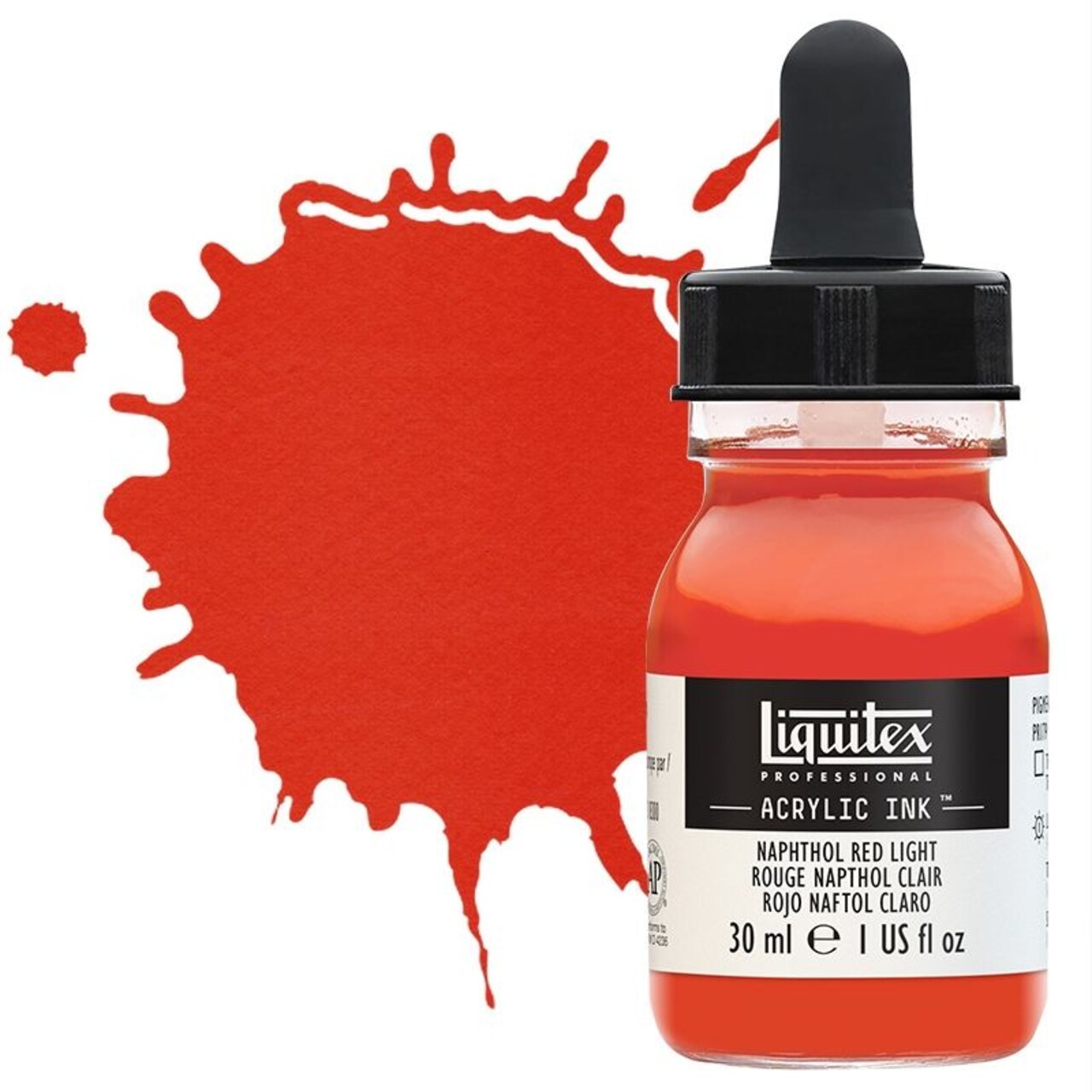 Liquitex Professional Acrylic Ink 30ml Bottle Naphthol Red Light